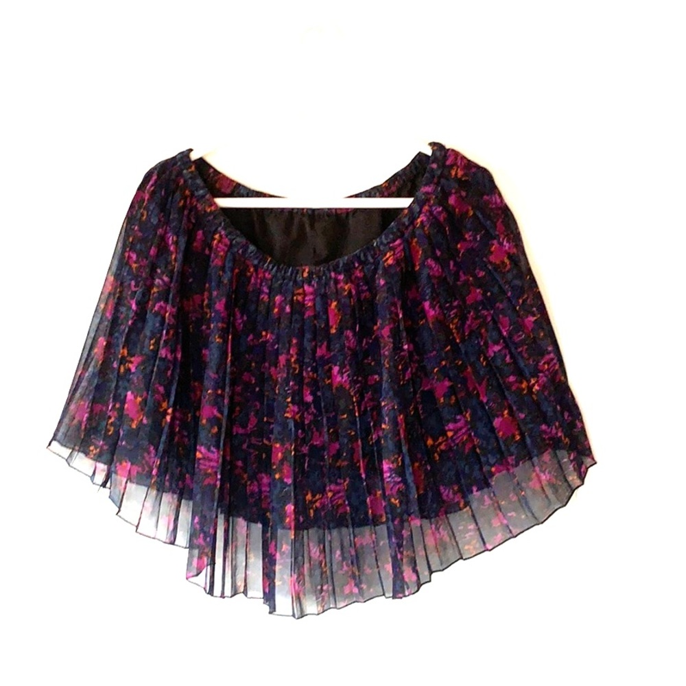 Madewell floral pleated skirt